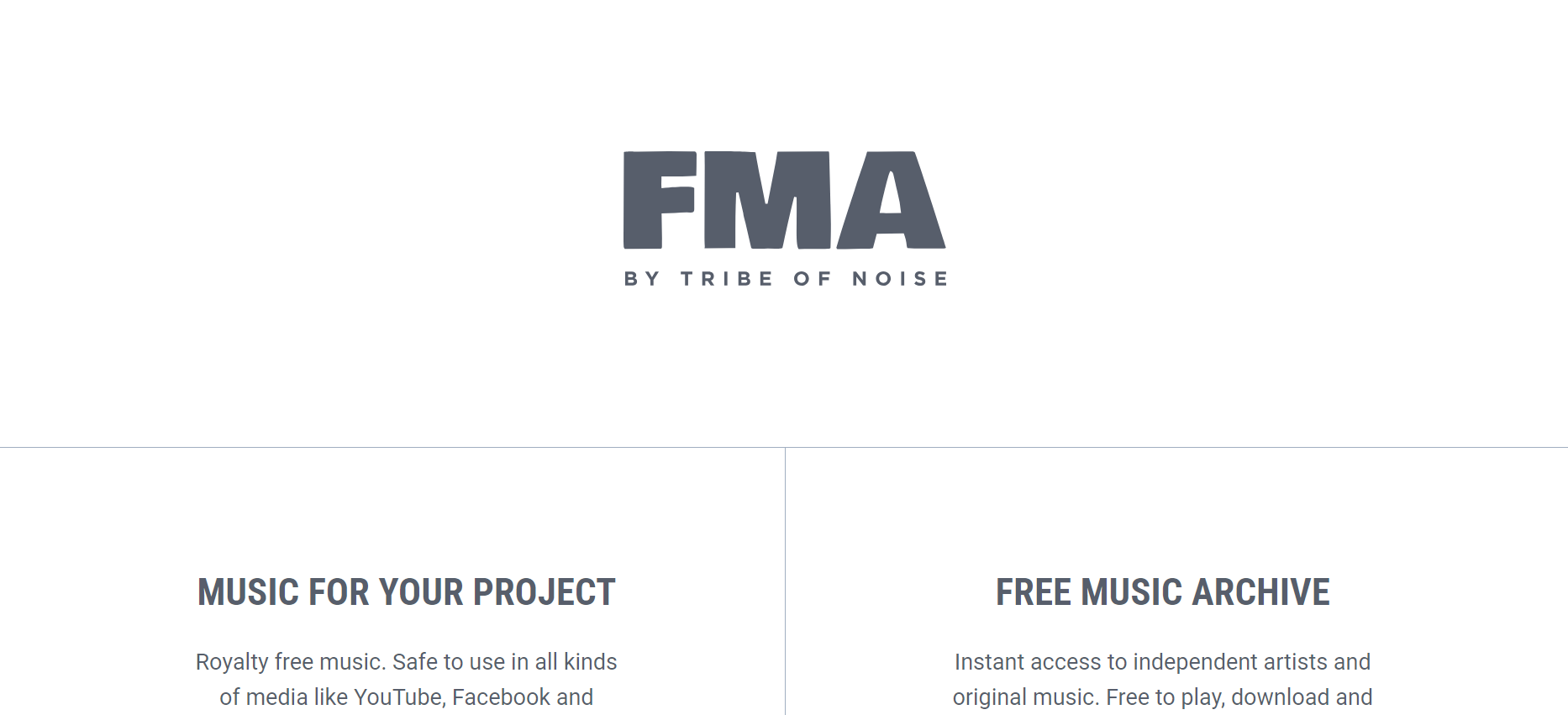 4. Free Music Archive
