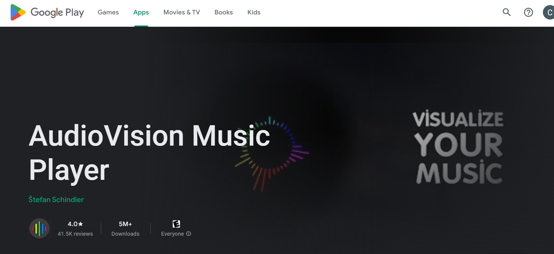 1. AudioVision Music Player