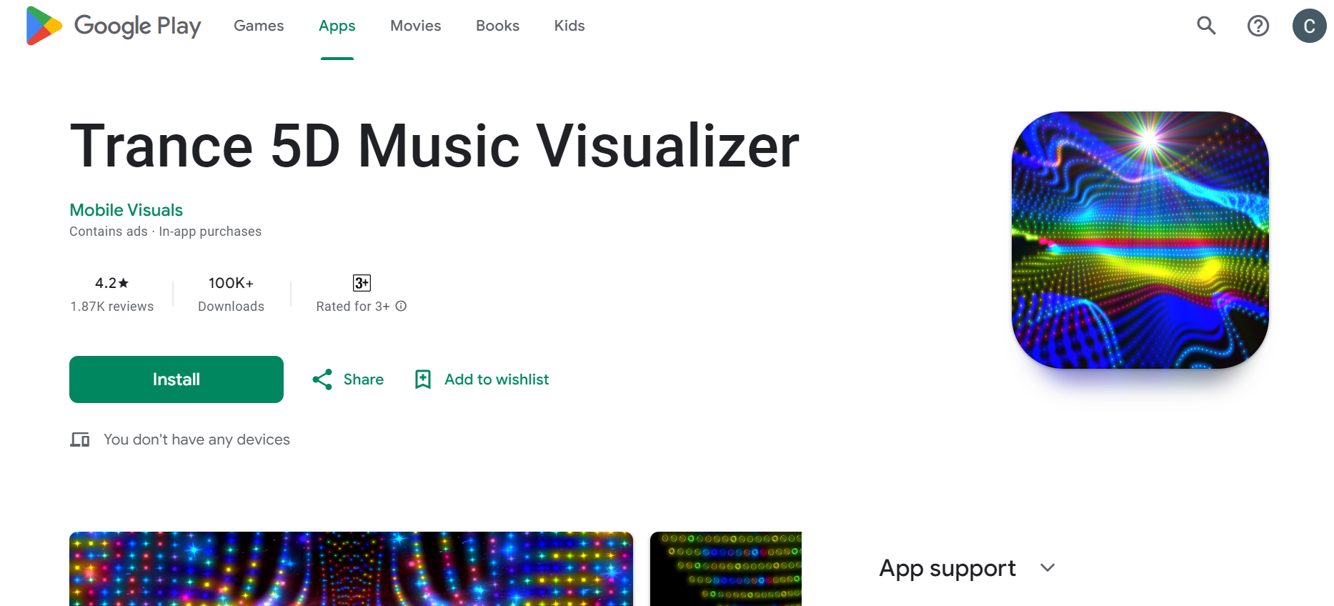 6. Trance 5D – Music Visualizer