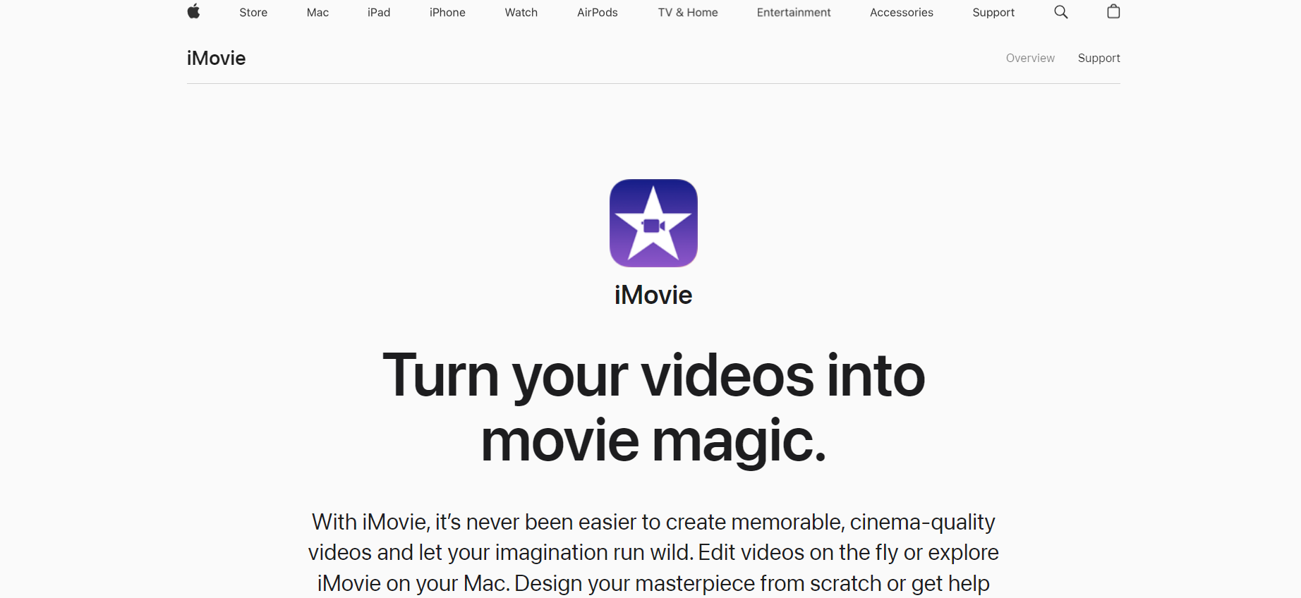 1. With iMovie