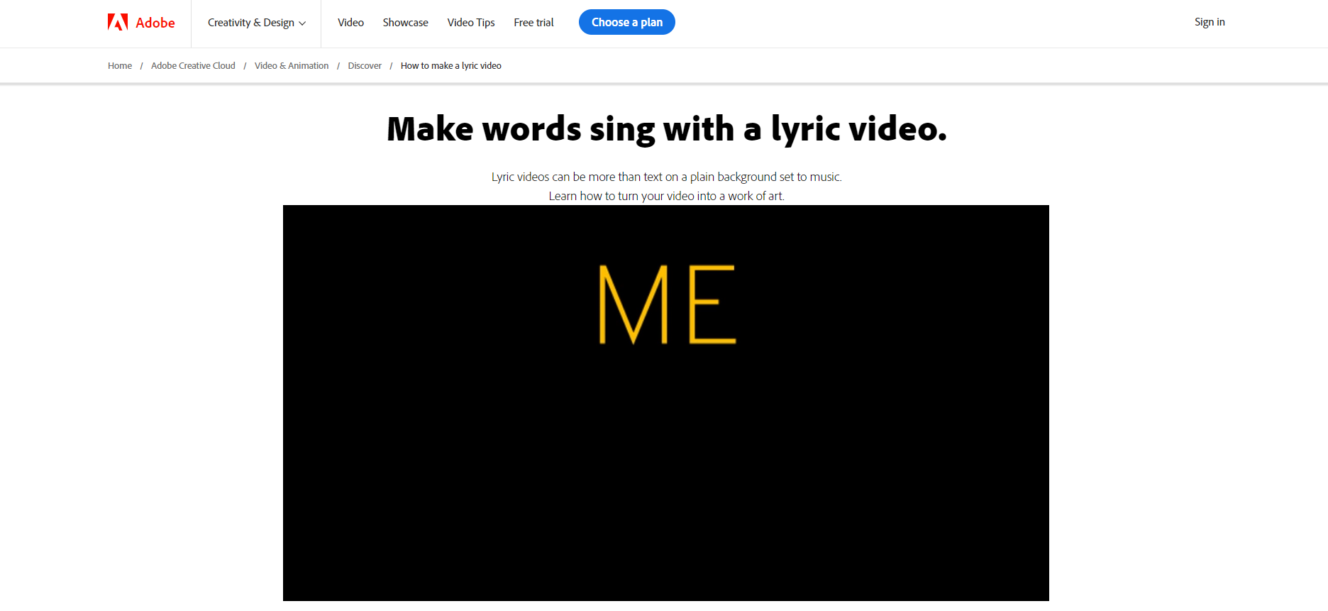 Creating a lyric video with Adobe Premiere Pro .