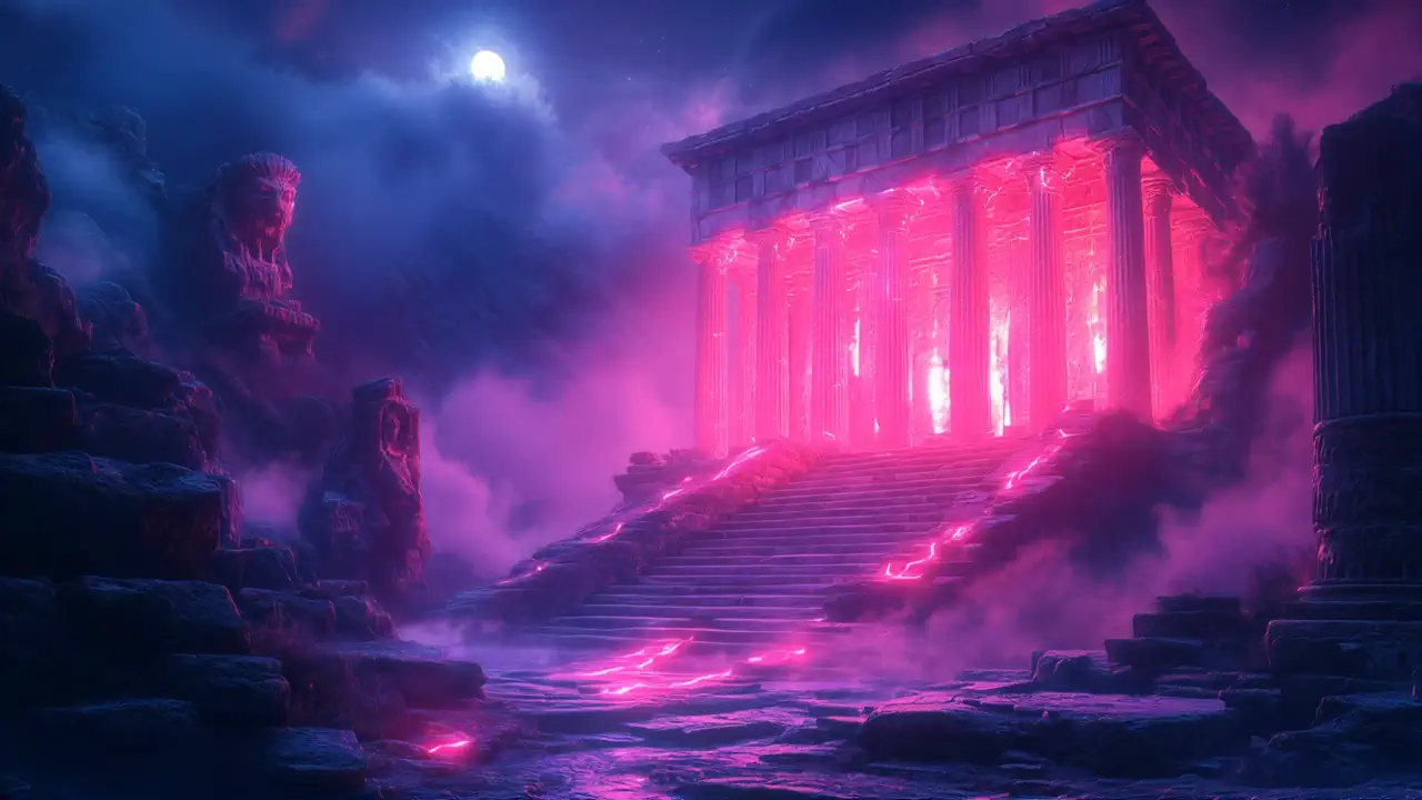 Neon Temple Ascension