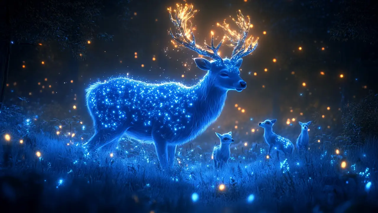 Neon Stag Reverie