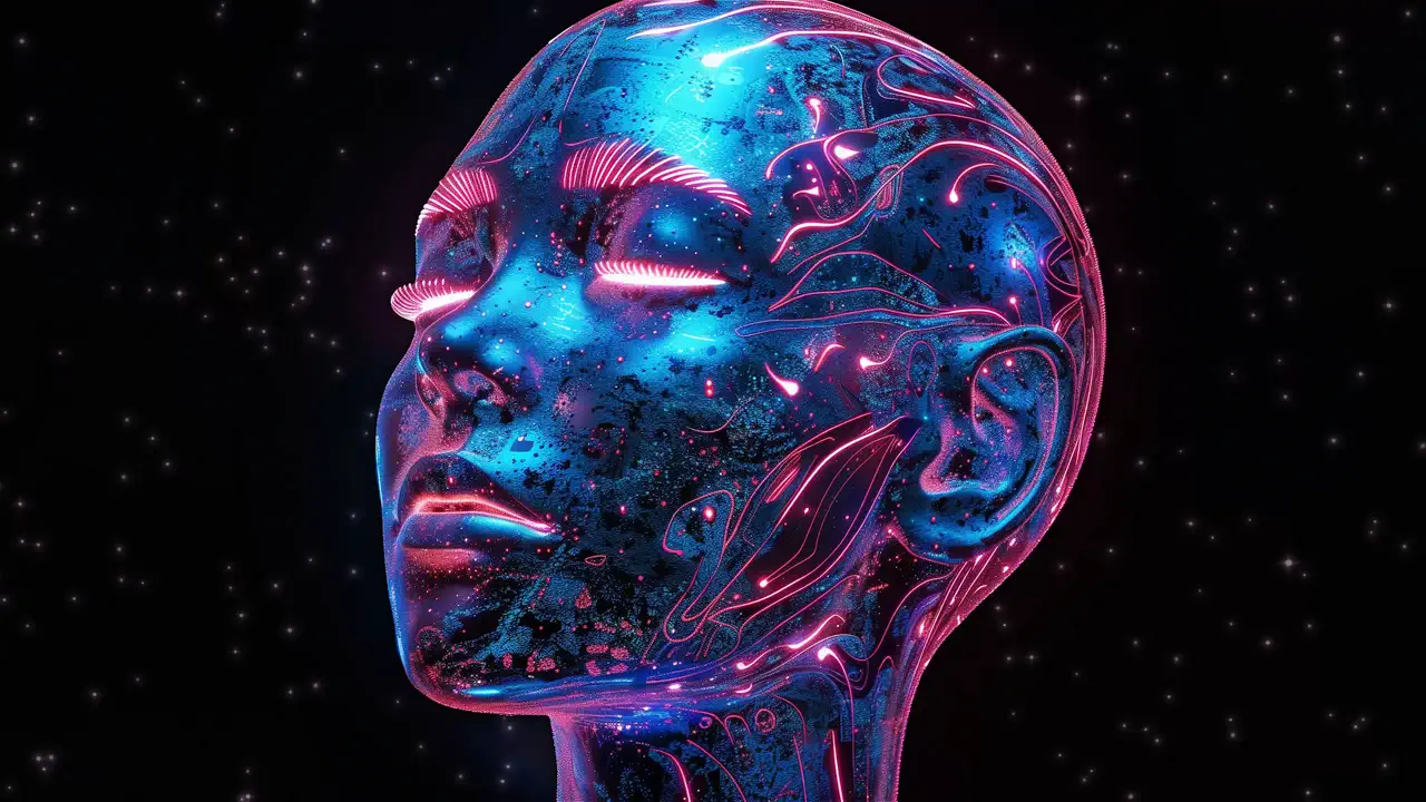 Neon Synth Portrait