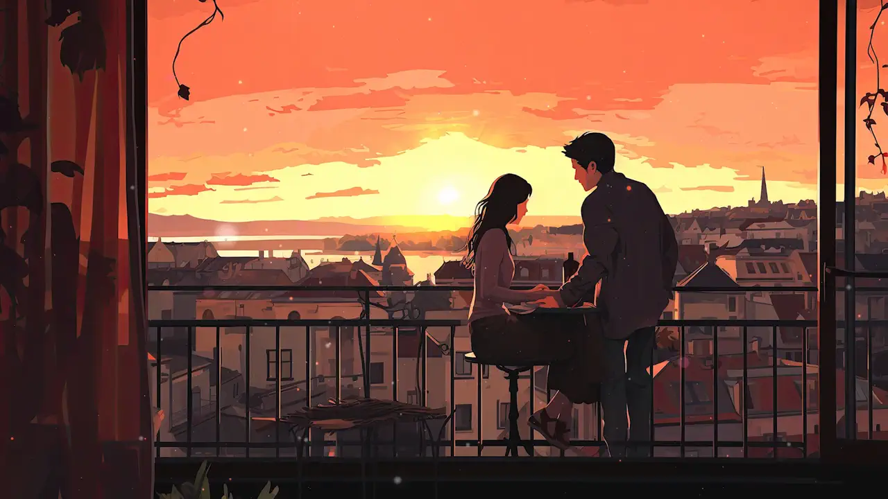 Rooftop Sunset Moment