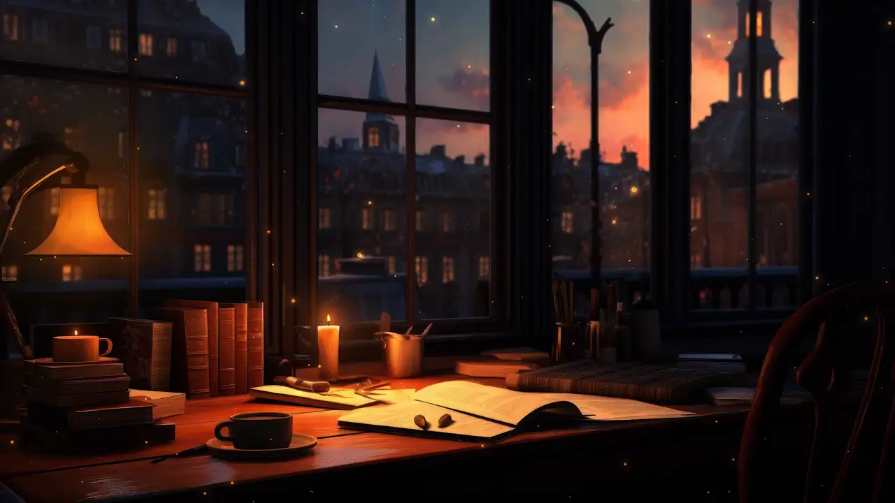 Sunset Study Desk
