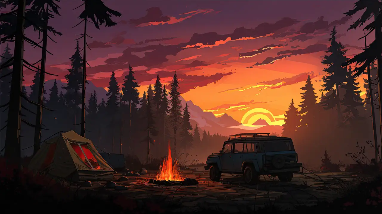 Campfire Solitude