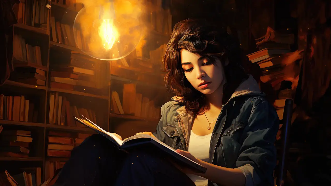 Bookshelf Study Glow
