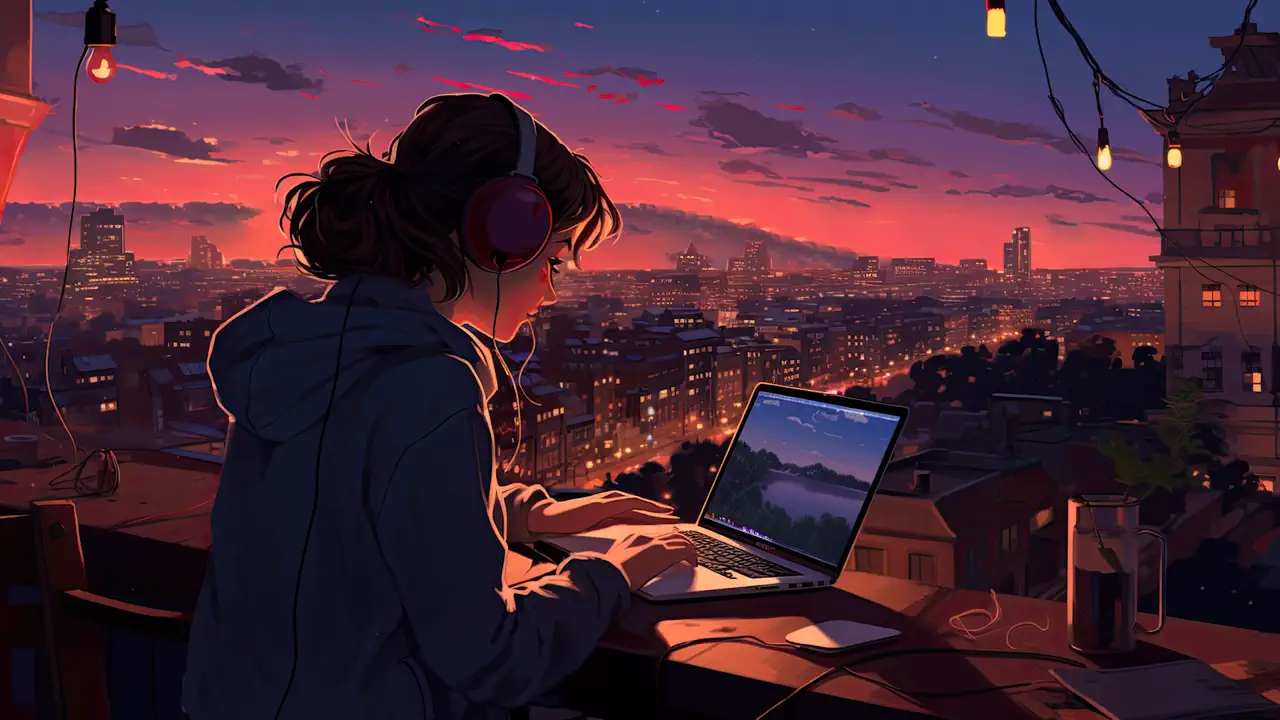 Rooftop Twilight Study