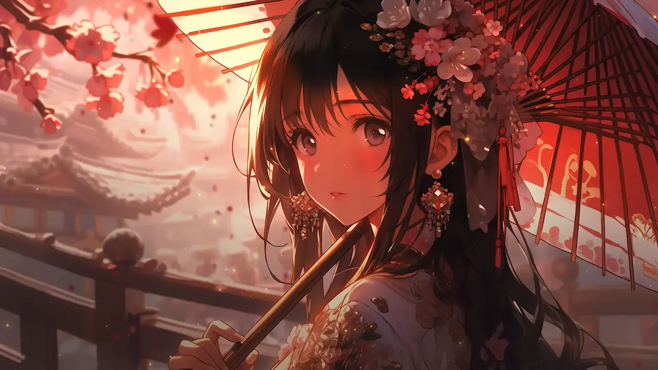 Scarlet Parasol Bloom