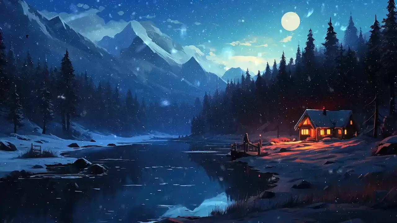 Moonlit Cabin Dreams