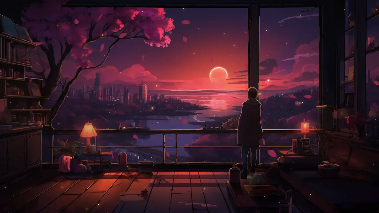 Magenta Dusk Solitude