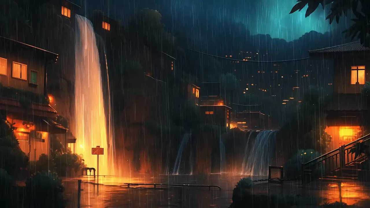 Neon Downpour