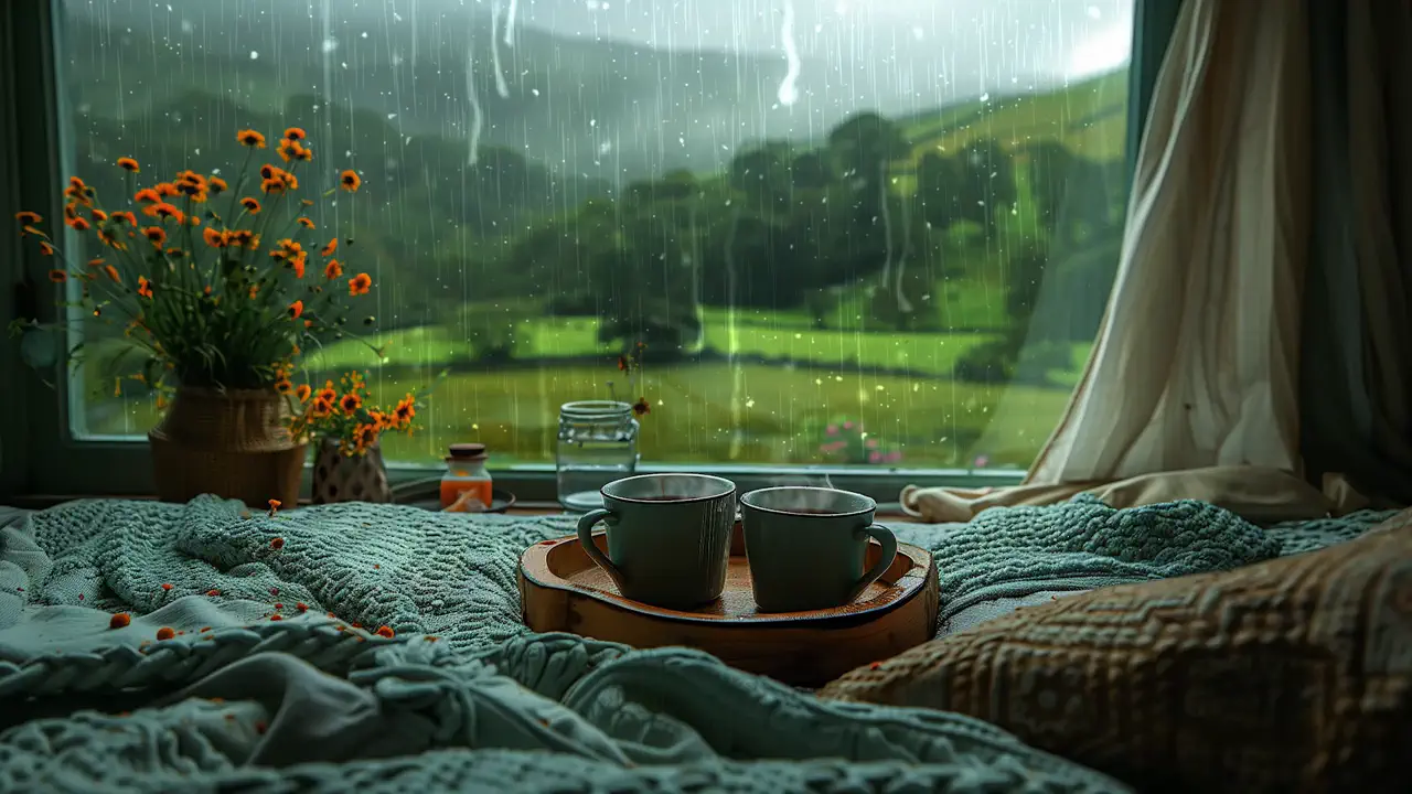 Rainy Garden Study