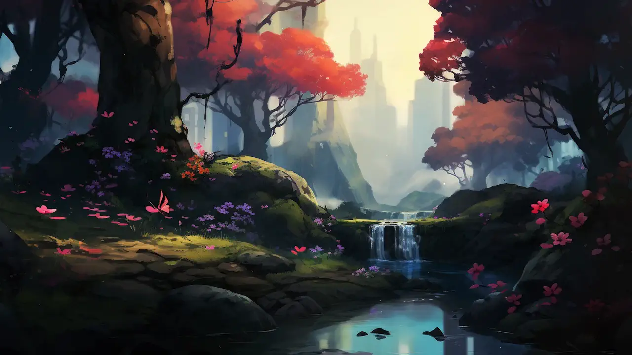 Crimson Glade Reverie