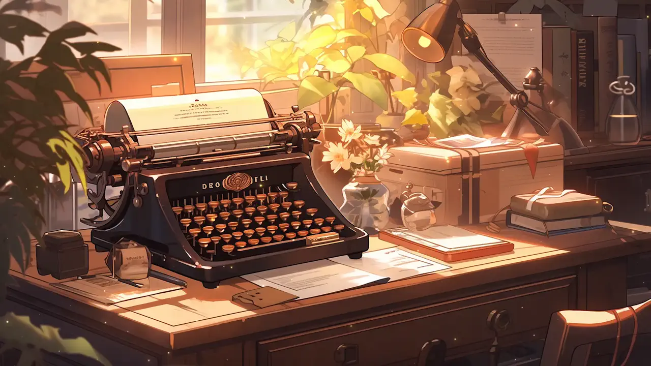Typewriter Golden Hour