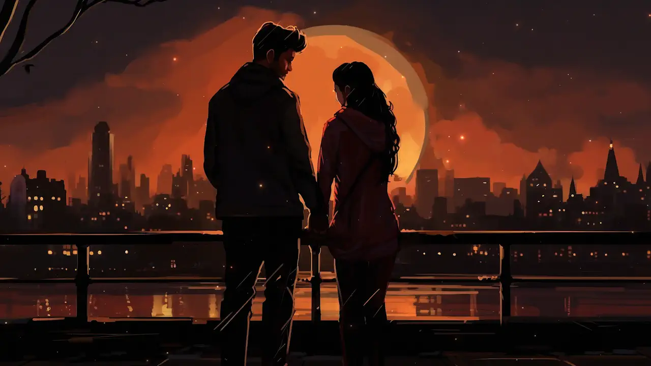 Crimson Skyline Reverie