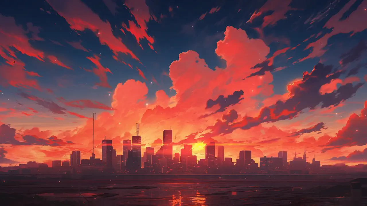 Crimson Skyline Dreams
